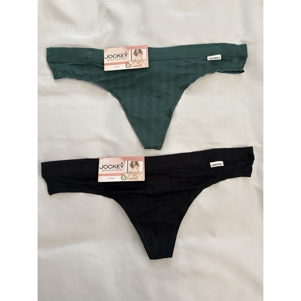 NEW JOCKEY Soft Touch Breathe Modal Stretch Thong Panty Size Xlarge 2 Pair Thong